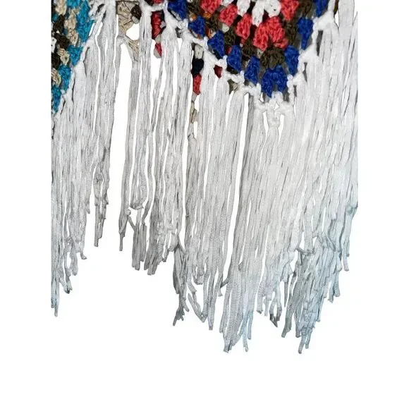 Boho “Adelina” Patchwork Hand Knit Crochet Tank - Picture 10 of 11